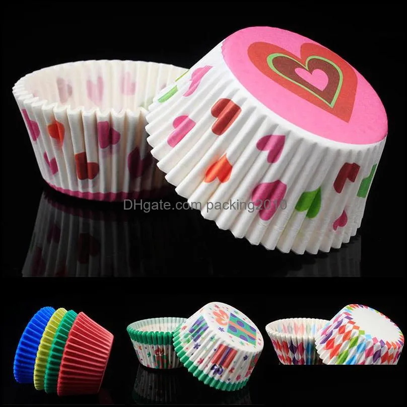 Other Festive & Party Supplies 100Pcs Cupcake Liner Cake Mold Anti-oil Paper Cups Kitchen Accessories Muffin Cases Decorating Tools Small