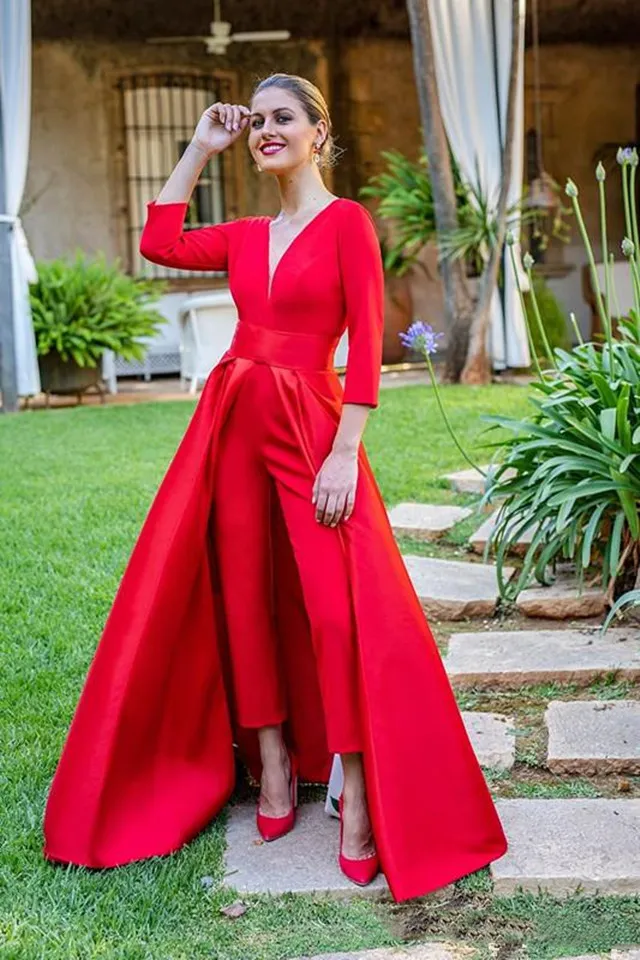 Occasion jumpsuit with sleeves cheap