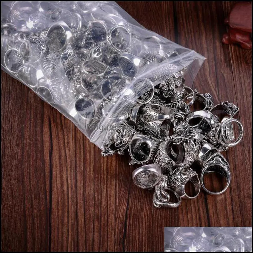 Free Shipping Mixed 20pcs Top-quality Gothic Punk Assorted Wholesale Lots Skull Style Bikers Men`s Vintage Tibetan Rings