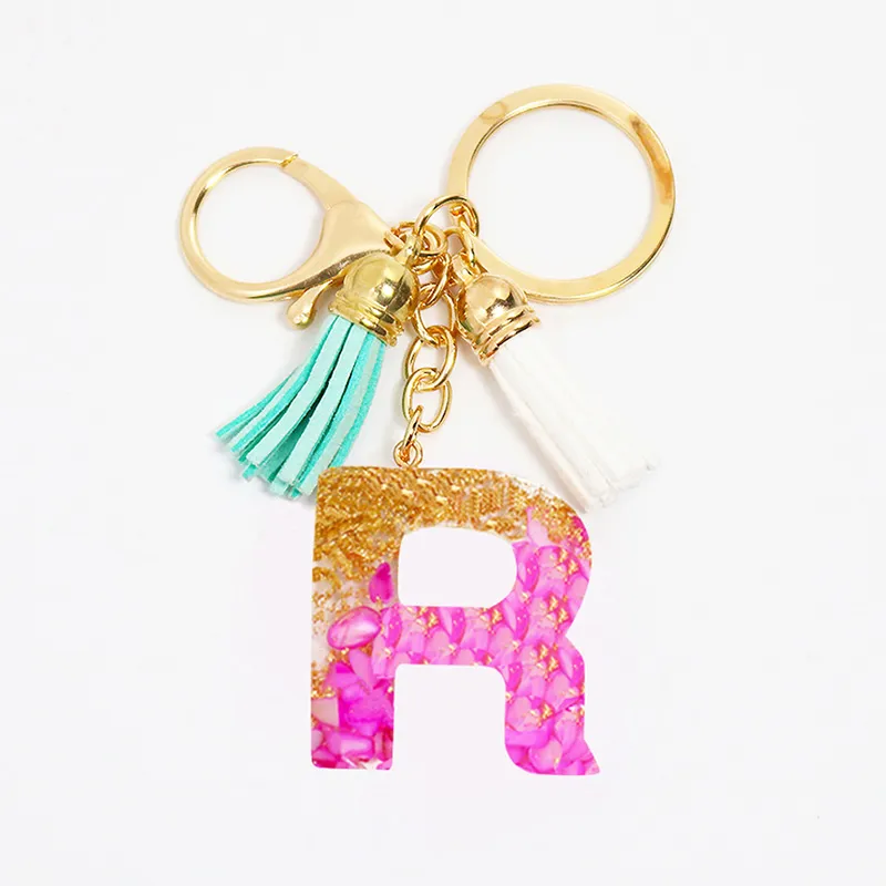 Cute Gifts Acrylic Women Crystal Pendent Key Ring Tassels