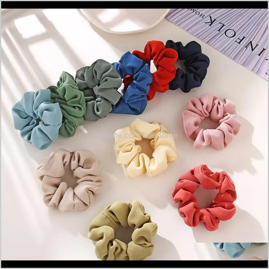 pony tails holder color cloth material intestine shape fashion hair jewelry women girls dress up accessory