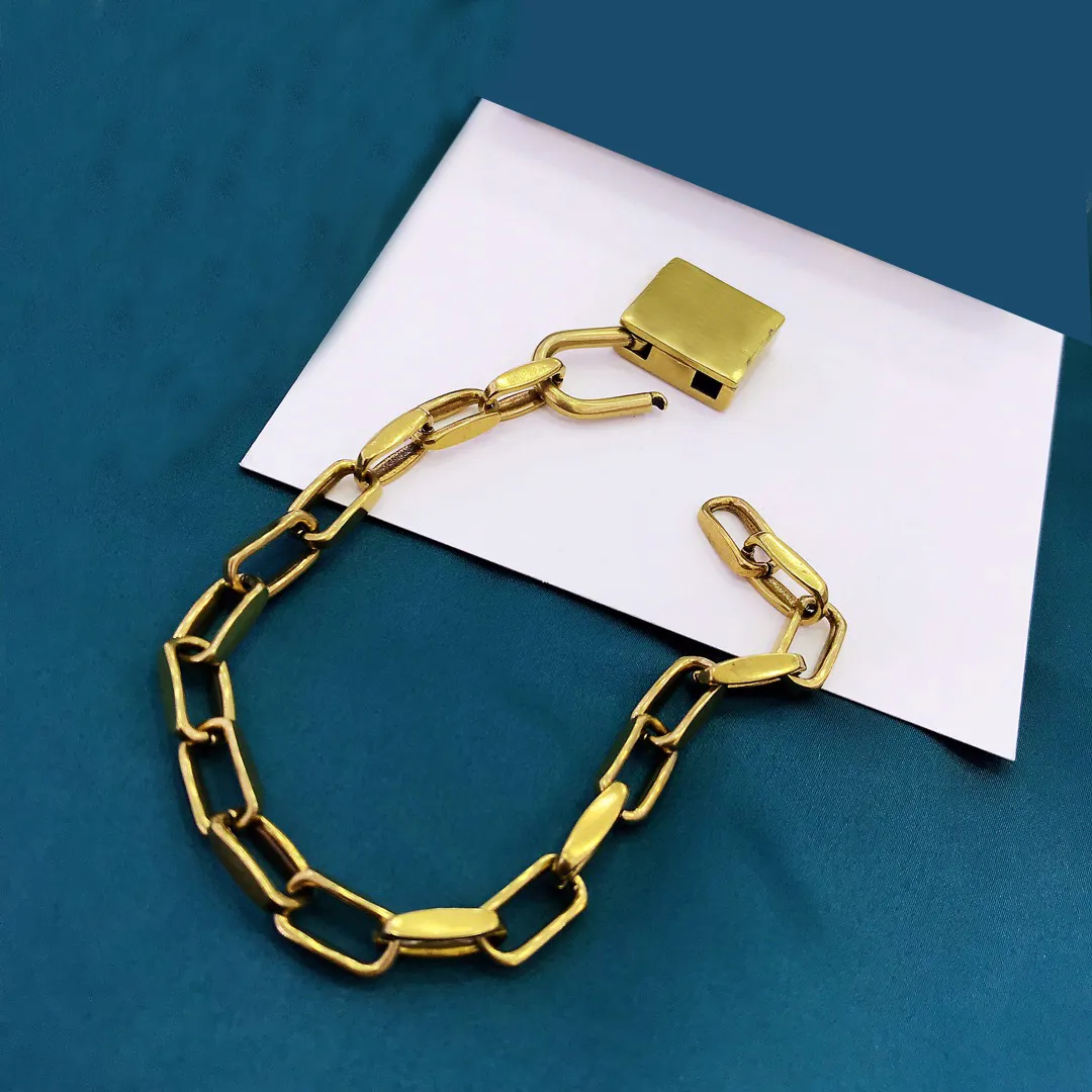 Fashion Lock Chain Bracelets for Women Love Designers Link Bracelet Necklace Pendant Street Brace Lace Gift Ladies Hand Chain with333m