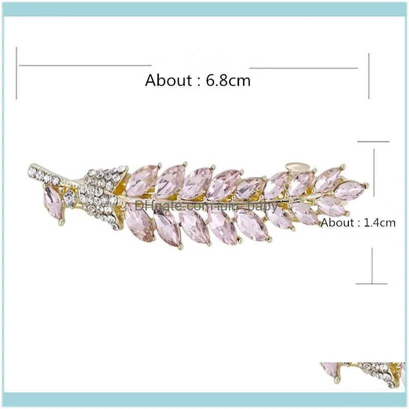 Crystal Hairpin Rhinestone High-end Side Clip Word Spring Korean Temperament Simple Girl Hair Clips & Barrettes