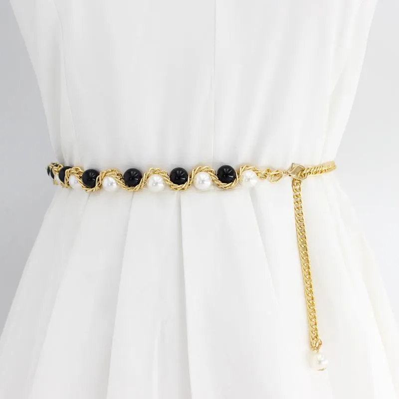Ремни 2021 ремень женская жемчужная цепь для дам выпускные платья украшения мода дизайнерские девушки девочки тонкие цинтороны Para Mujer