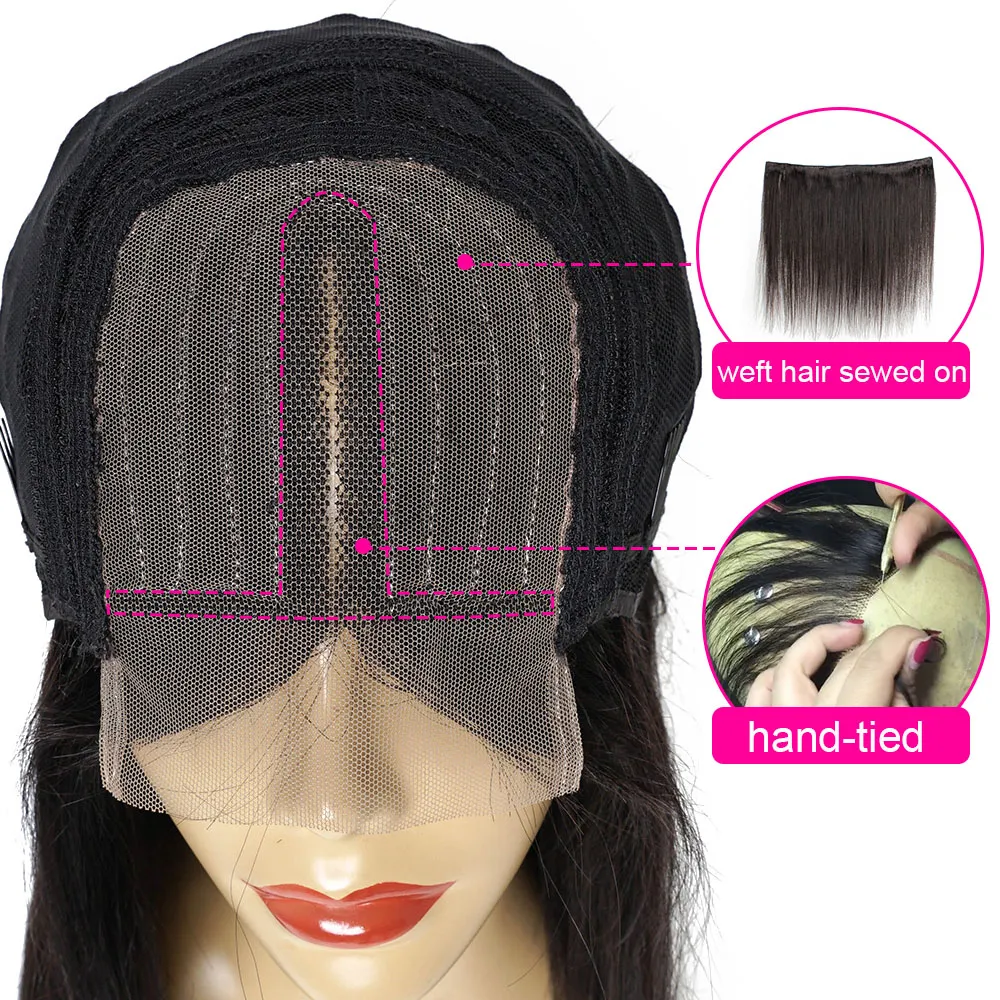 4x1 t кружевный парик 14-32 дюйма 150% парики с плотностью плотности индийских человеческих волос Средняя часть передняя часть кружев