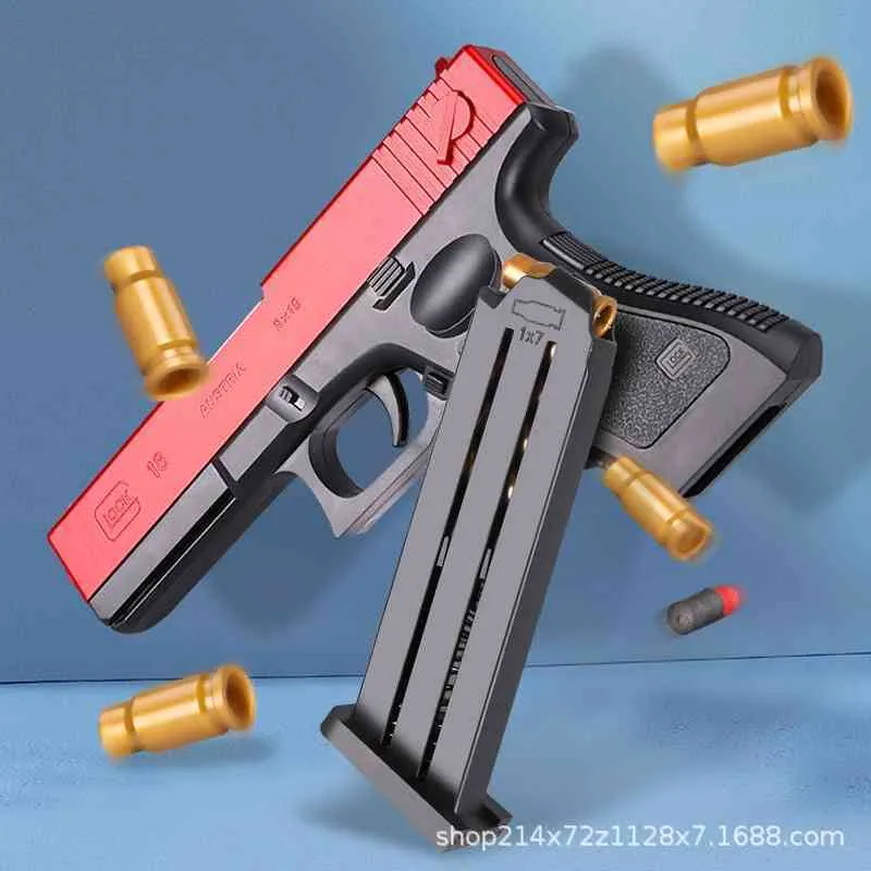 Glock Pistol Shell Throwing Soft Bullet Gunner Può Lanciare Eva Boy Chicken  Waiting Simulazione Pistola Giocattolo Bambini Con Caricamento Dinamico Da  0,59 €