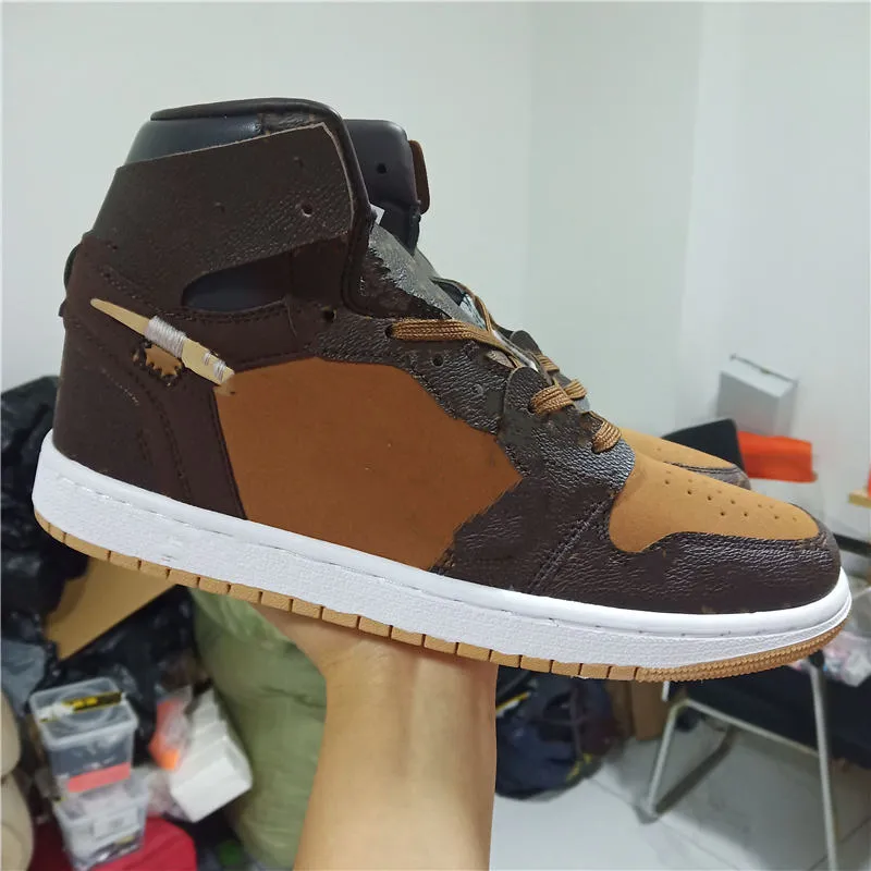 Nike Air Jordan AJ1 x Louis Vuitton x Off White 2021 Chaussures  décontractées de haute qualité Mode Designer Hommes Mesdames Couture  Hightop