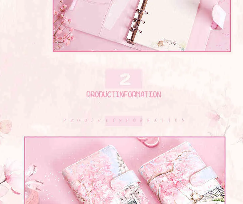 DHgate.com:Sharkbang Cherry Blossoms Sakura 80 Sheets A6