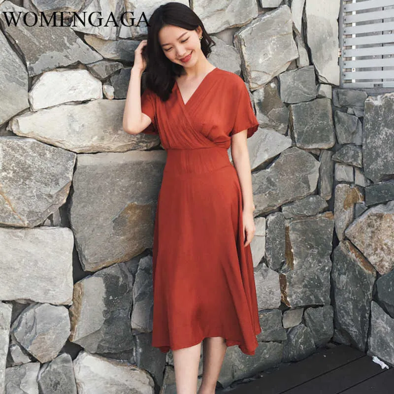 h&m red v neck dress Ladies - Red V-Neck Strappy Dress - Size: XXS