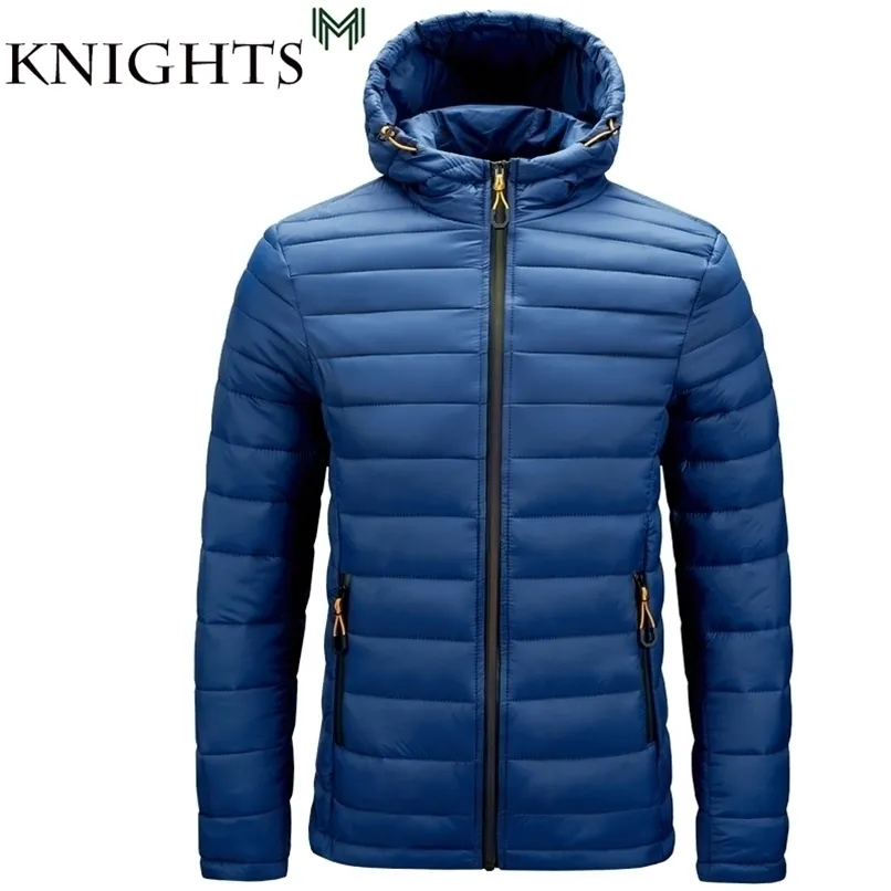 Street Knights Giacca invernale calda impermeabile da uomo Autunno Parka con cappuccio spesso Moda Cappotto slim casual 6XL 211104