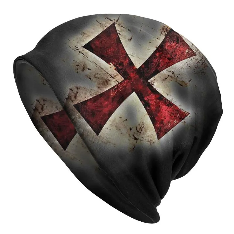 Berets Knights Templar Мужские женские шапочки шапки кросс -вязаная шляпа earmuff bonnet skullies beanies