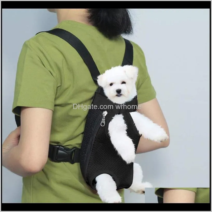double shoulder dog carrier backpack pet cat front bag breathable mesh outdoor travel backpack for portable dogs dog transporter