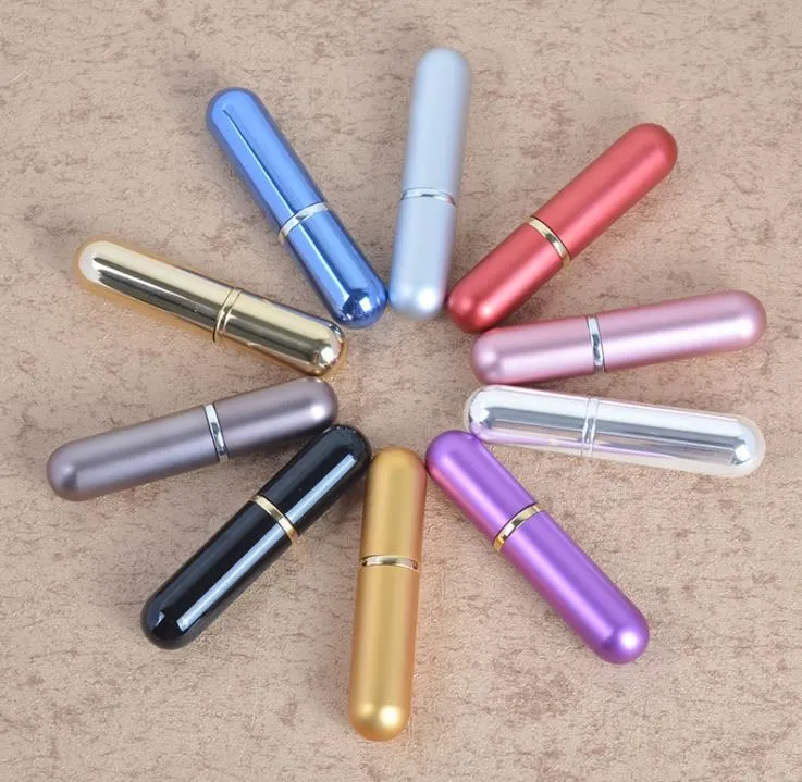 Fashion Gold Protabble 6ml Mini Tom Refillable Parfym Atomizer Flaska Travel Doft Pump Portable Spray Case SN3306