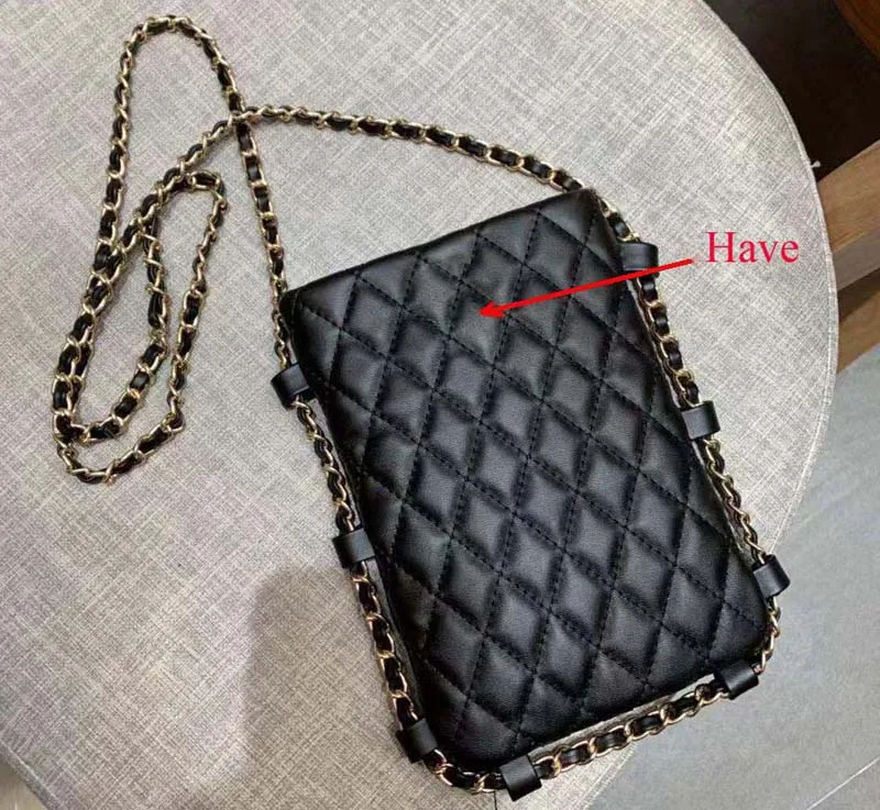 Women's mobile phone bag Fashion Sterling Chain Bag Mini One-Shoulder Crossslung Small Pocket Pocket Wallet size:18cm*11cm