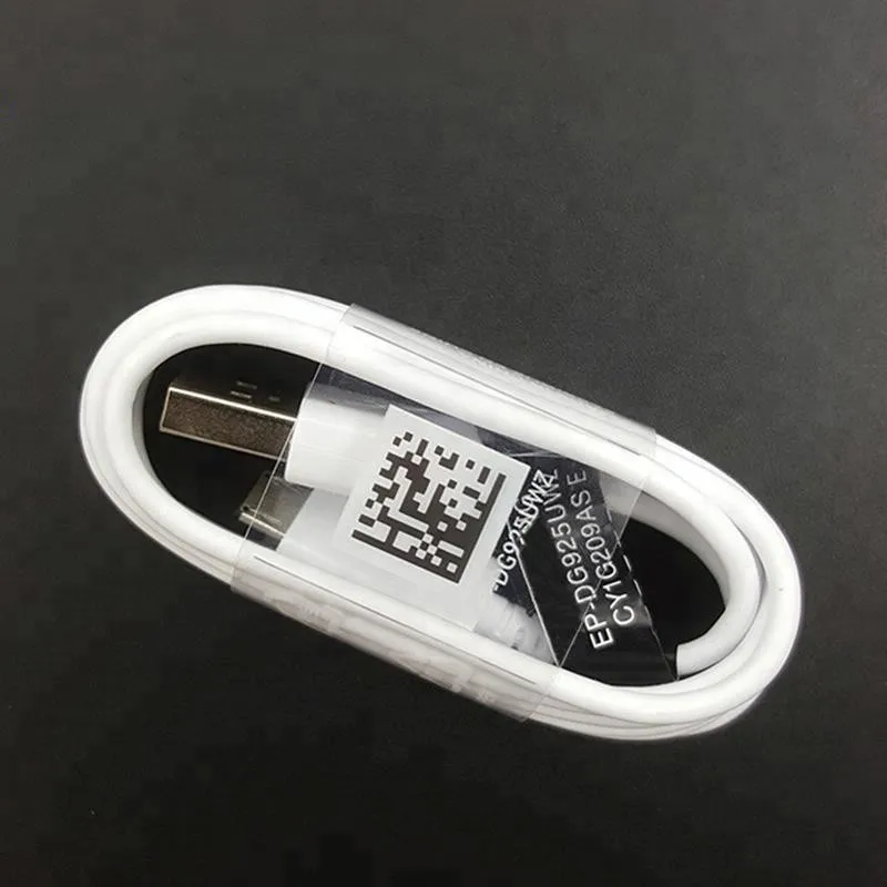 100% original för Samsung Galaxy S6 Obs 4 Snabbhastighetsladdningskablar 1.2M Micro USB Data Charger Cable