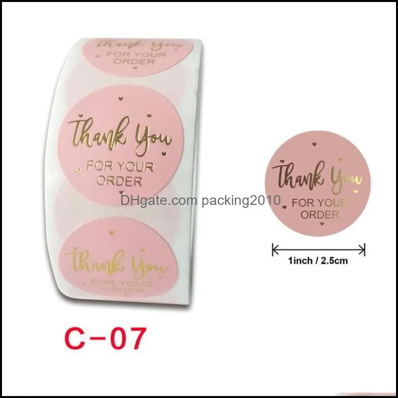 500pcs Thank You Stickers Seal Labels Turning One Favors Envelope Exquisite Gift Wedding Decoration Wrap