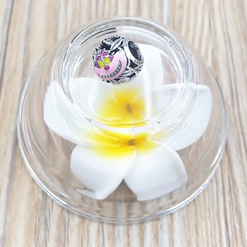 Schmuckzubehör Sterling Silber Bastelset Disney Grinsekatze Set Schlangenkettenperlen Armreif Charms für Frauen Kinder Halsketten_voghion.com