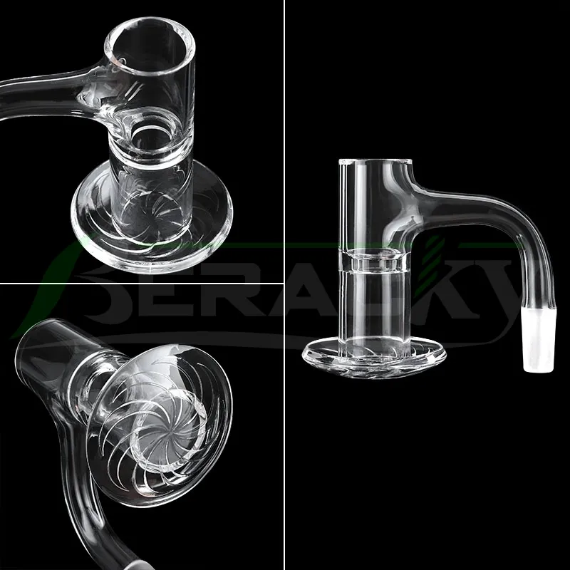 Beracky Full Weld Straight Terp Slurper Blender Smoking Quartz Banger 2mm 20mmOD Fully Welded Beveled Edge Slurpers Nails For Glass Water Bongs Dab Rigs