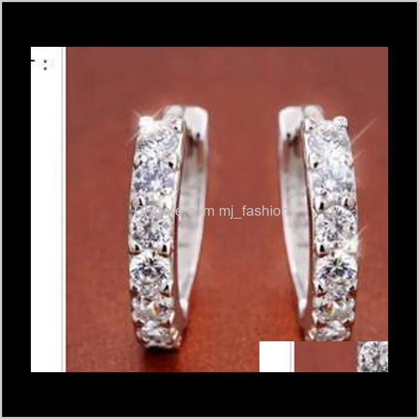 good quality 925 sterling silver small hoop earrings with zircon fashion jewelry engagement gift for ps0672