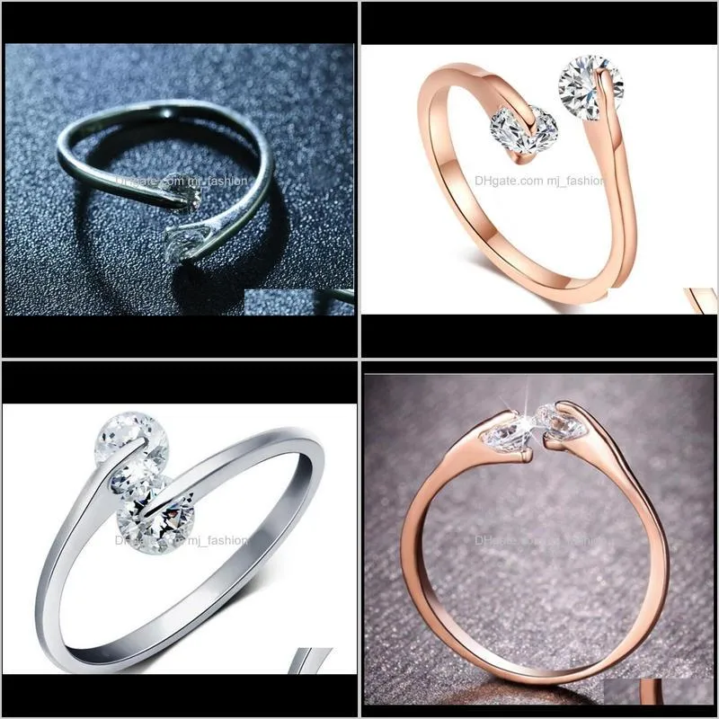 fashion woman finger ring rose gold color christmas gifts wholesale accessories