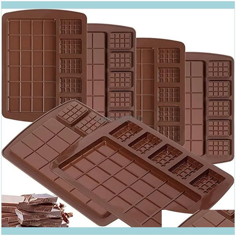 Baking Moulds Food Grade Silicone Different Shape Waffle Chocolate Mould Fondant Patisserie Candy Biscuit Bar Molds DIY Cake Mode Decoration Bakeware Kitchen