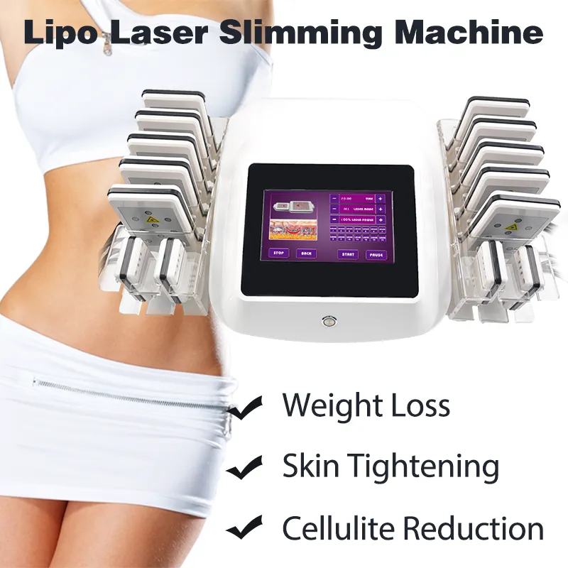 650nm Lipolaser Lipoレーザースリミング美容機脂肪燃焼除去除去体の体重減量14pcsパッド