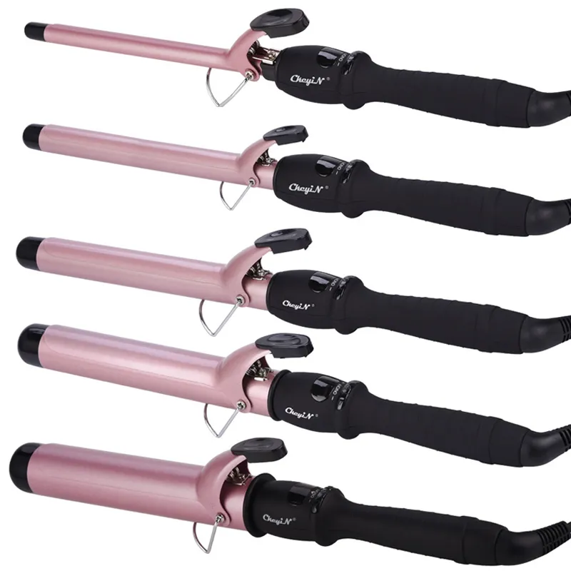 30 Groups Temperature Setting Electric Curler Long Tong Wand 13-38mm Professional Hair Curling Iron LCD Screen 31