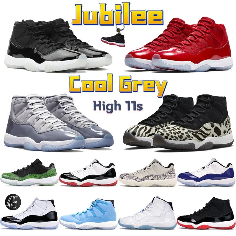 Cool Grey Animal Instinct High 11 11s Basketball Shoes Concord 45 Bred Jubilee Cap And Gown White Metallic Silver Low Rose Gold Mens Sneakers Trainers