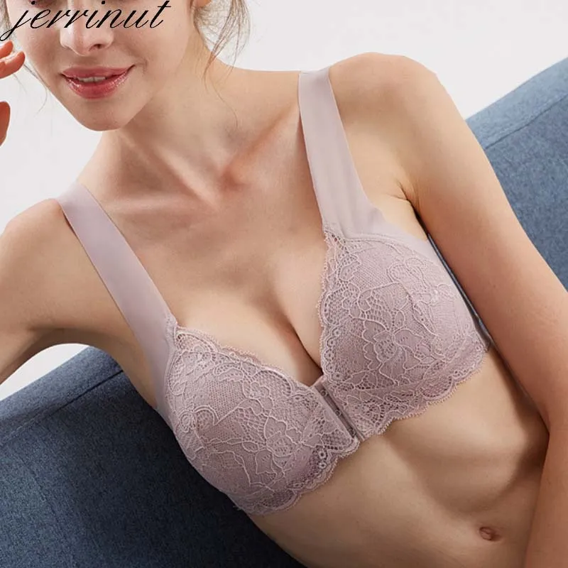 38-44B Lace Underwear Bras for Women Middle Aged Seamless Bralette Tops Lingerie  Bra Female Gather Push Up Sexy Brassiere Mujer - AliExpress