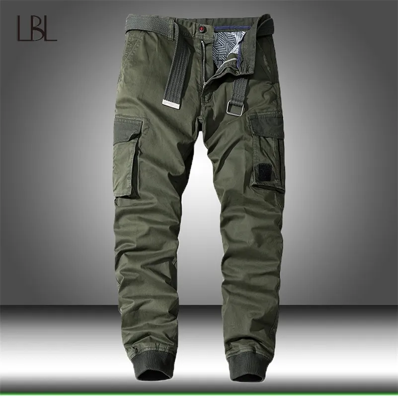 Pantalons décontractés multi-poches hommes militaires tactiques joggeurs pantalons cargo pour hommes randonnée en plein air trekking pantalons de survêtement mâle hip hop bas 210707