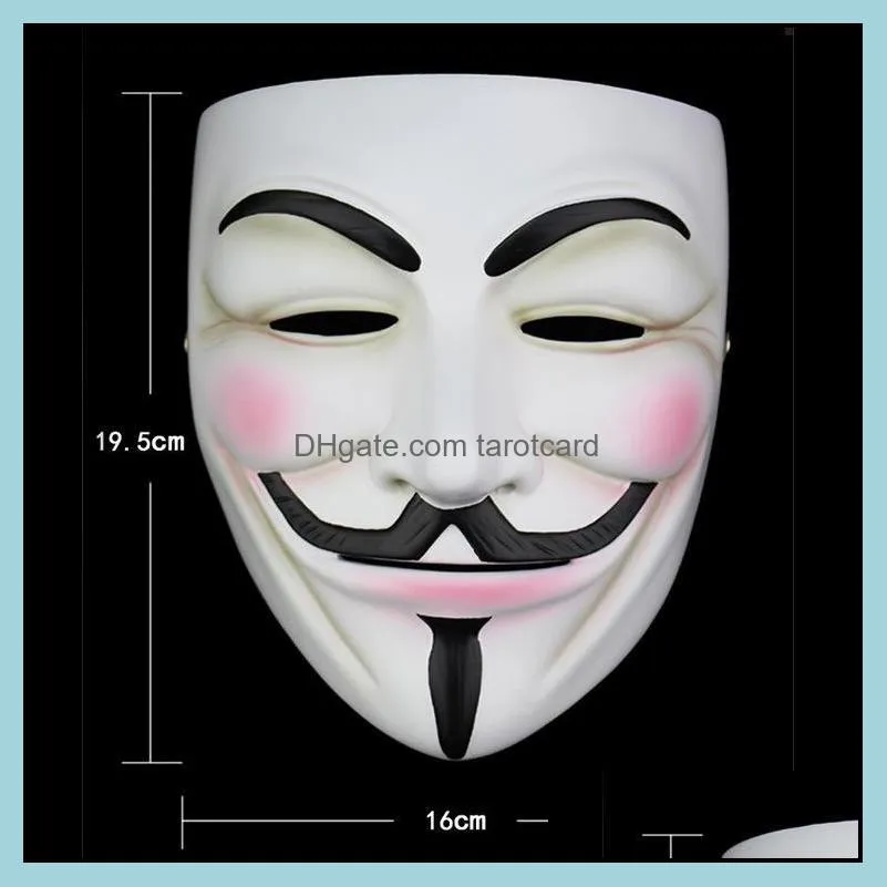 Movie V for Vendetta Team Halloween Cosplay Plastic Mask Horror Adult Children Role Play Props Gift