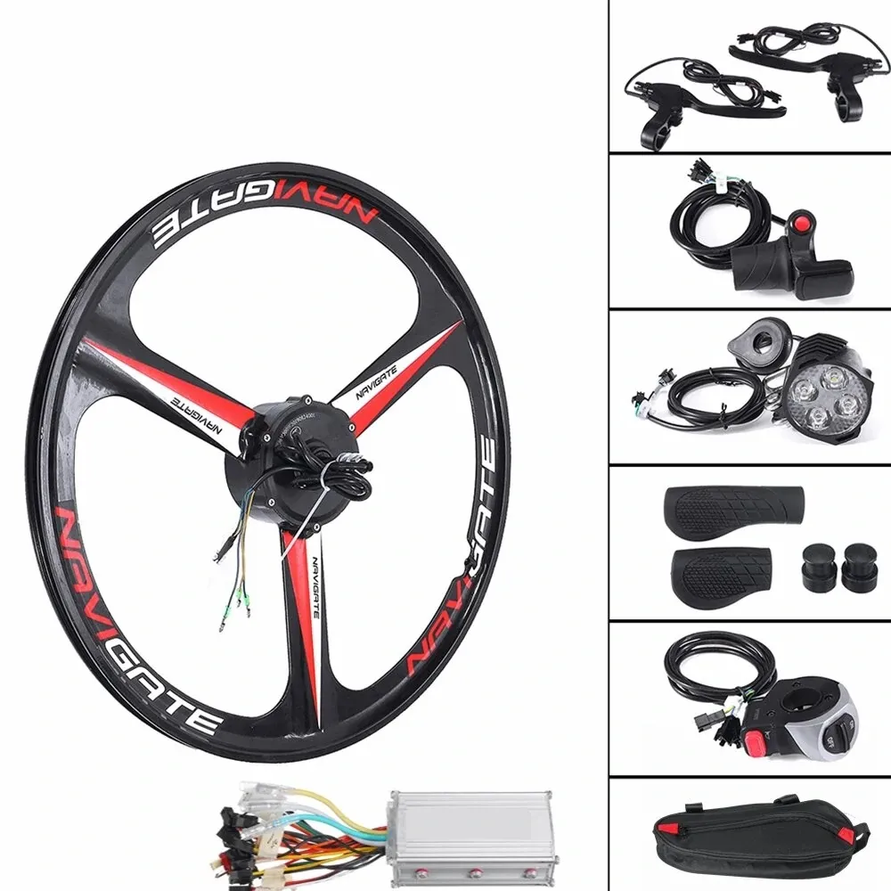 26'' 36V 300W Electric Bicycle Rear Wheel Hub Motor E-Bike Cycling Conversion Kit 25KM/H