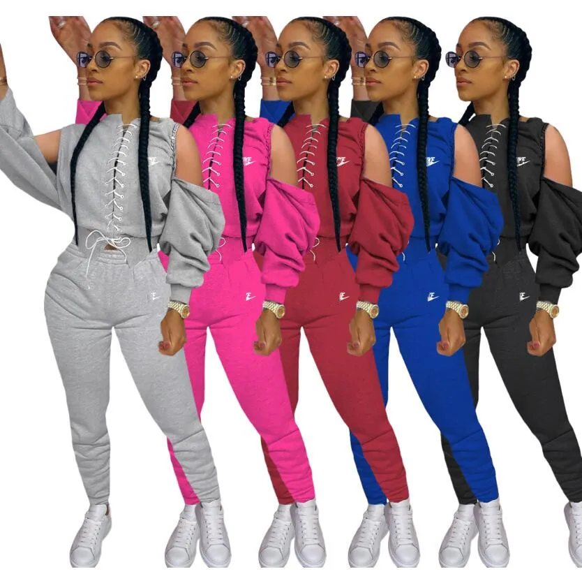 Full Sleeve Tracksuits Patchwork Sexy Autumn Winter Tracksuit