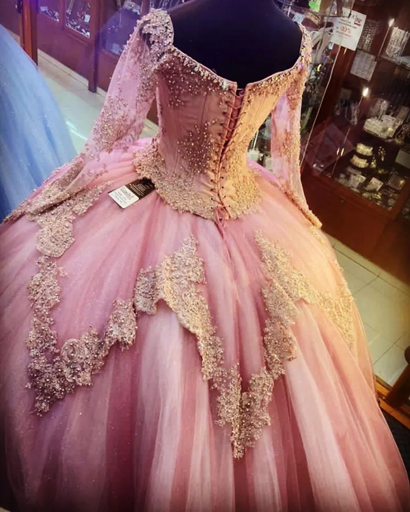 Prom Dresses Hot Pink Pearls Quinceanera Dress Long... From Lovemydress,  $81.81 | DHgate.Com
