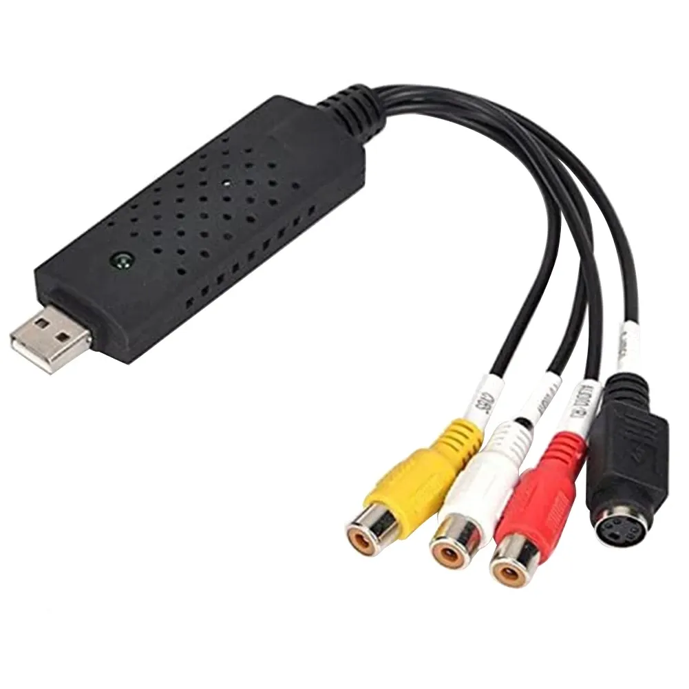 USB 비디오 오디오 캡처 어댑터 1 채널 VCR VHS TV TO DVD DVR 디지털 변환기 NTSC PAL 비디오 오디오 어댑터