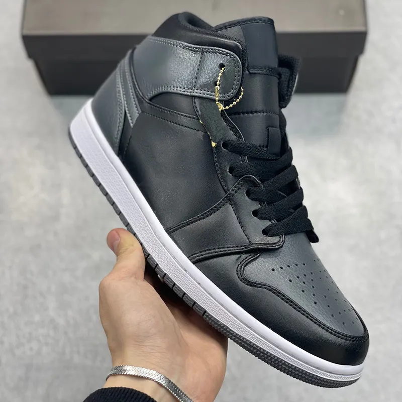 2021 Top Quality Jumpman 1 Basketball Shoes Mid charcoal grey 1s Designer Fashion Sport Running shoe With Box