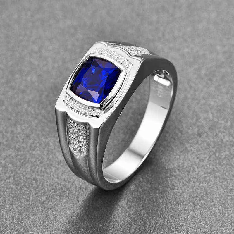 BONLAVIE Blue Stone Wedding Ring 925 Sterling Silver Men Jewelry Bands 211217 From 10 74 DHgate