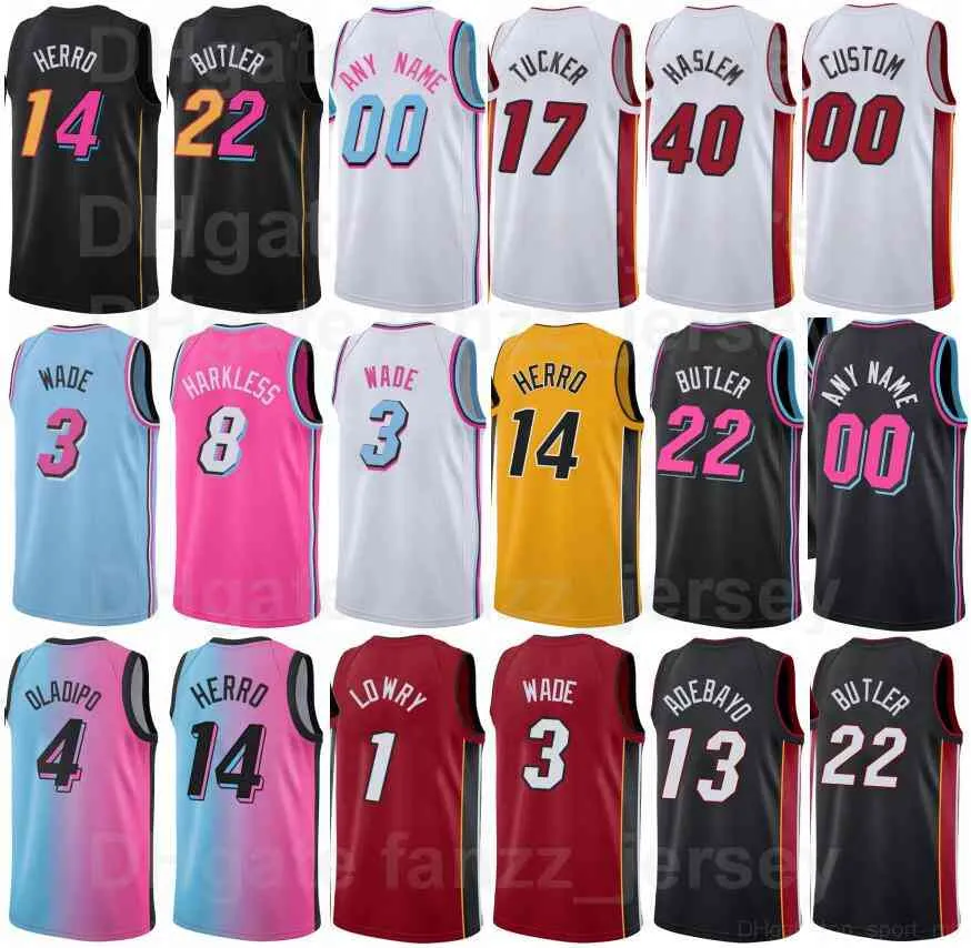 スクリーンプリントバスケットボールDuncan Robinson Jerseys 55 Gabe Vincent 2 PJ Tucker 17 Markieff Morris 8 Udonis Haslem 40 Max Strus 31 Jimmy Butler 22チーム男女青少年