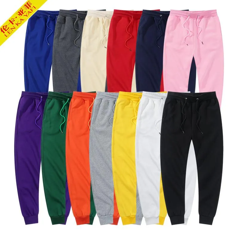 Masculino Calça Preta Moletom Calça Vermelha Moda Mulher Branco Casual Outono Inverno Fleece Corredor Mantenha-se Aquecido Outwear