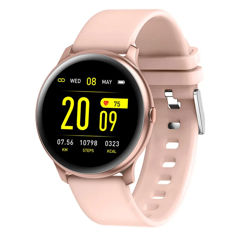 Kw19 Damen-Smartwatch, Herzfrequenzmesser, mehrsprachig, wasserdicht, für Herren, Sport, Fitness-Tracker, Smartwatch für iOS und Android Q0524