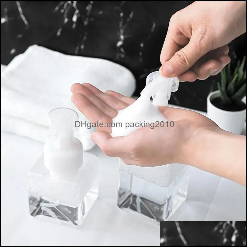 400Ml Clear Liquid Soap Foam Bottle Shower Gel Foam Pump Bottle Cleansing Gel Pump Bottle, 3 Pcs/Set