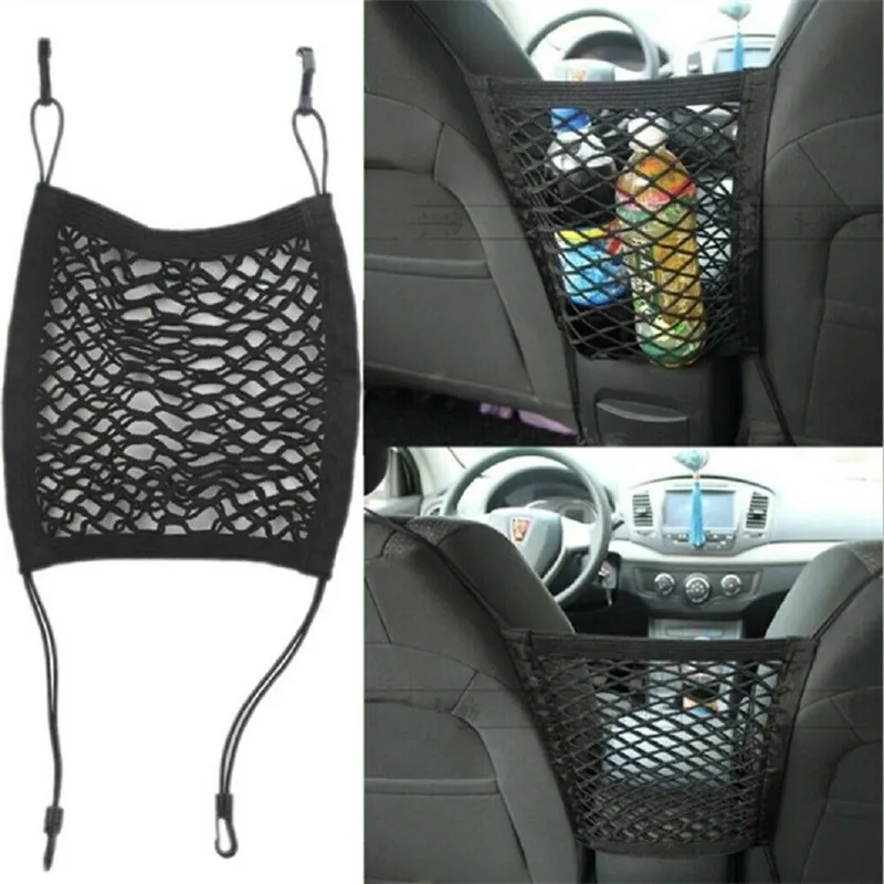 Universal Car Trunk Storage Net Bag Cargo Elastic Car Seat Mesh organizer Holder Organizer Seat Back Storage Bag Luggage