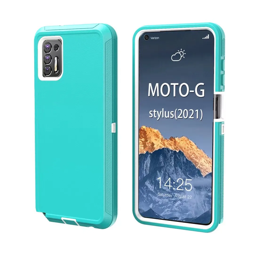 Fodral för Moto Motorola G Power Stylus Play 2021 Case One Ace 5g Belt Clip Telefon Skydd Defender Free Ship Combo Holster Skärmskydd Stötskyddad Vattentät