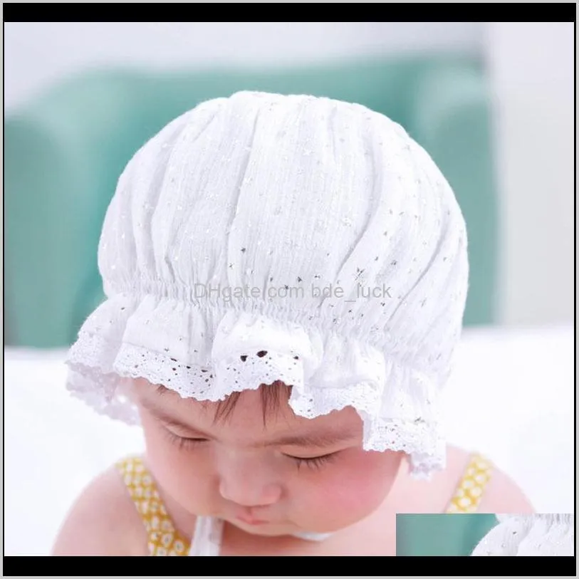 Newborn Baby Bucket Hat Baby Lace Solid Star Prints Gils Hat Spring Autumn Tie Photography Of Newborns Bucket Cap