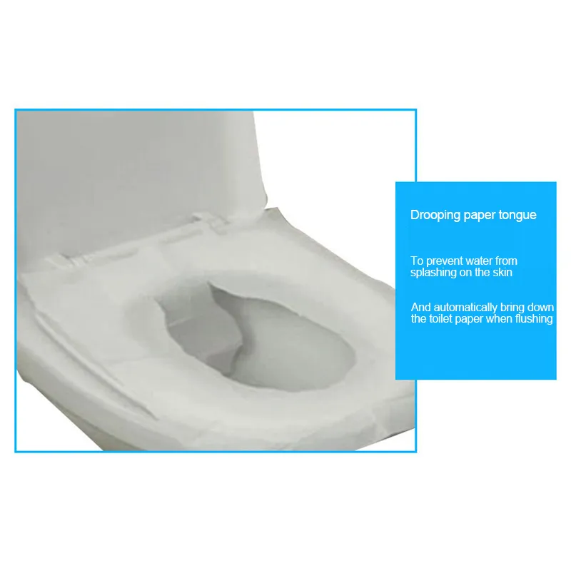 Upplöslig vatten Engångs toalettplatta Toalett Hygien 1/2 Fold Wood Pulp 200PCS Discosables Toilets Board Paper Cushion Papers Wh0080