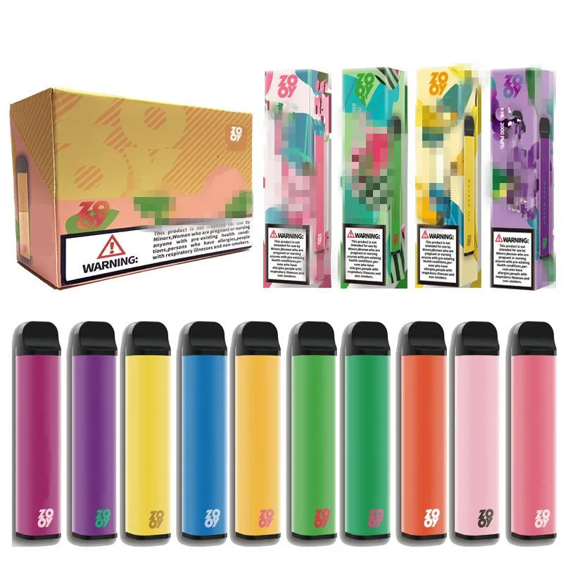 O original Zooy Mod Box Vapor Hookah Vape descartável 3000 Puffs E Deivce de cigarro com 1000mAh Battery 8ml POD Vaporizer Kit de partida