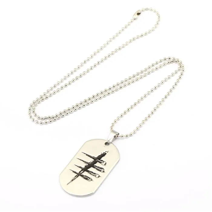 Pendant Necklaces 10 pcs Dead By Daylight Necklace Silver Dog Tag Gift Men Women Game Choker Jewelry Accessories YS11765340g