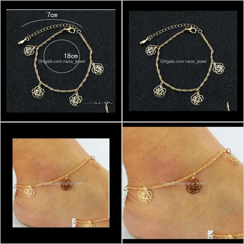 Gold Bohemian Anklet Beach Foot Jewelry Leg Chain Butterfly Dragonfly anklets For Women Barefoot Sandals Ankle Bracelet feet ps2909