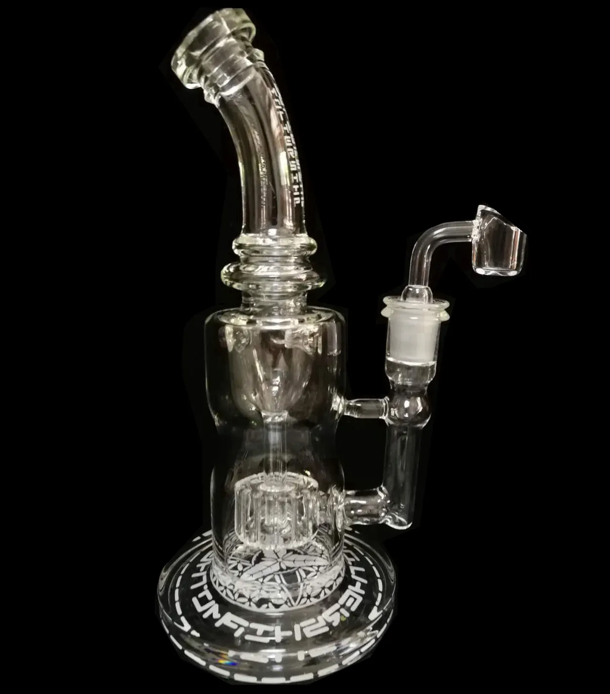 Torus 10inches tall thick glass bongs Matrix perc bong incycler hookahs oil rigs dab rig smoking water pipes logo optional 14.4mm joint