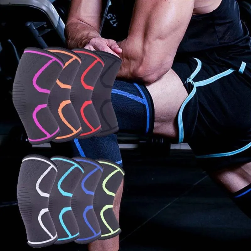 肘膝パッドの快適なナイロンニットジムスポーツラップ通気性暖かい暖かい包帯ストラップ